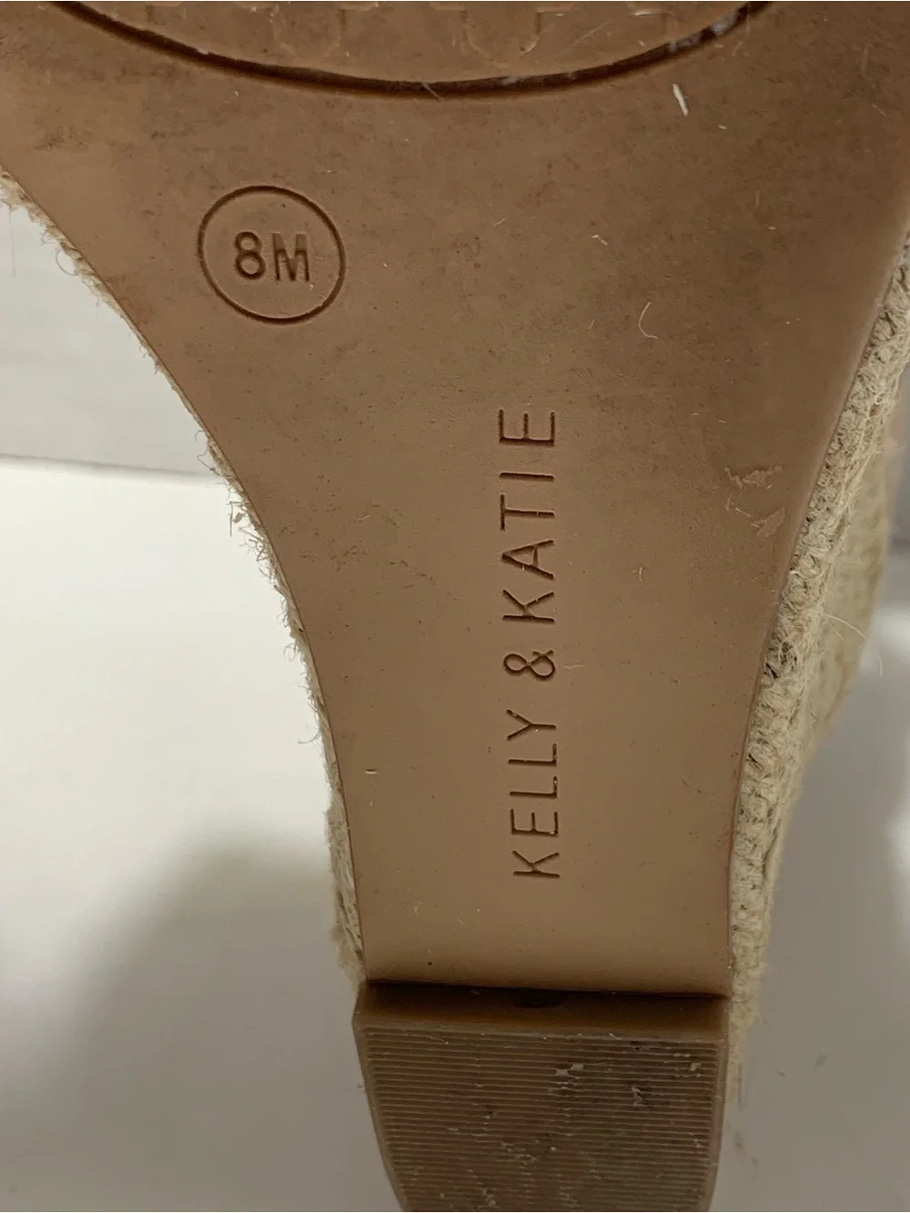 Kelly & Katie Taupe Ankle-Strap Espadrille Wedges